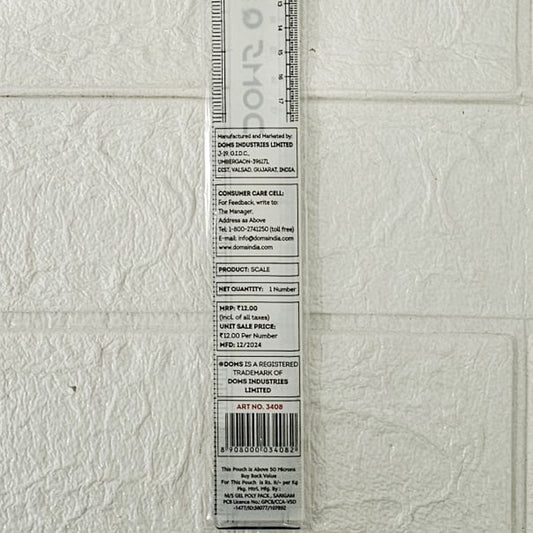 AM6072 Doms Q Series 30cm Transparent Scale