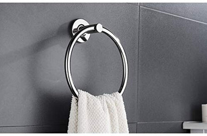 3907 Silver Towel Round Ring Holder