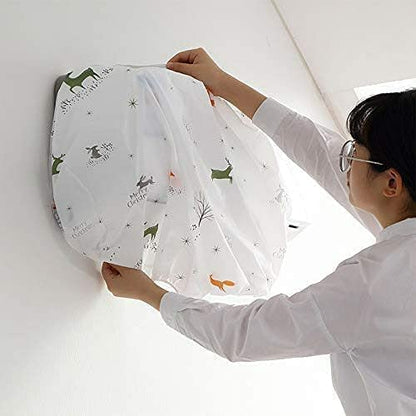 3712 Air Conditioner Cover for 1.5 & 2 Ton Split AC (Multi Color Design, 1 Pcs)