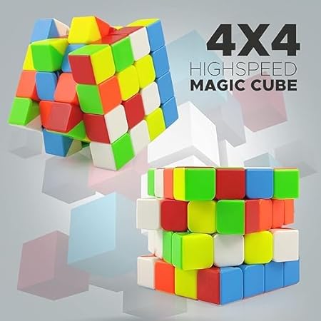 AM2931 Speed Cube 4x4x4 High Speed Stickerless Cube Toy Puzzle for Kids