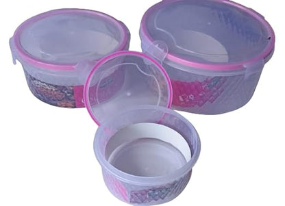 3600 Oscar Storage Container,  Air Tight Container, set of 3 pcs  2000ml, 1000ml, 500ml