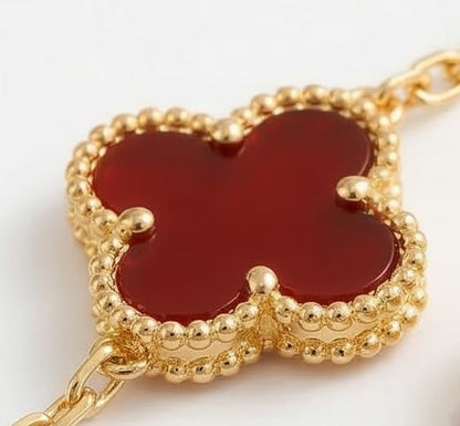tm0131 Luxury Red Clover Bracelet for Women