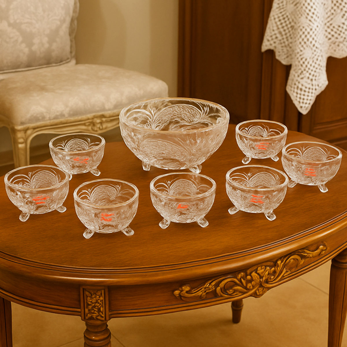 AM5987 Elegant Ice Cream Bowl - 7pc Set (SPS023/L7 & SPS024/L7 & SPS025/L7)