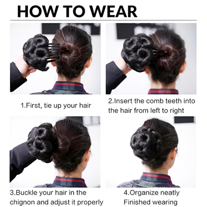 Di0304 Women’s Artificial Hair Bun with Clip – Instant Juda for Stylish Hairstyles