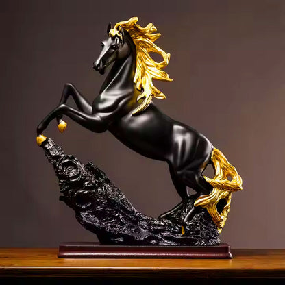 AM5933 Luxury Rearing Horse Sculpture – Decorative Showpiece for Home & Office