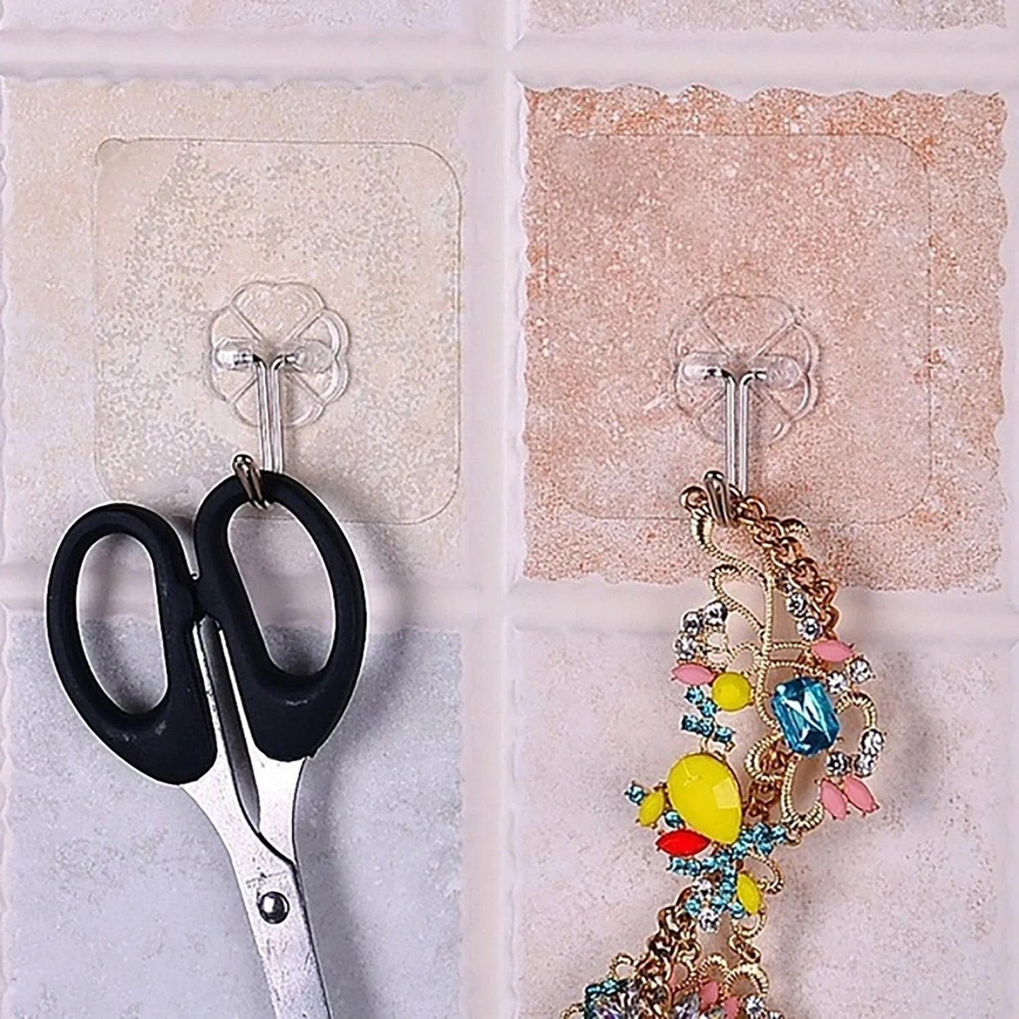 AM6702 Multipurpose Strong Small Stainless Steel Adhesive Wall Hooks 5pcs
