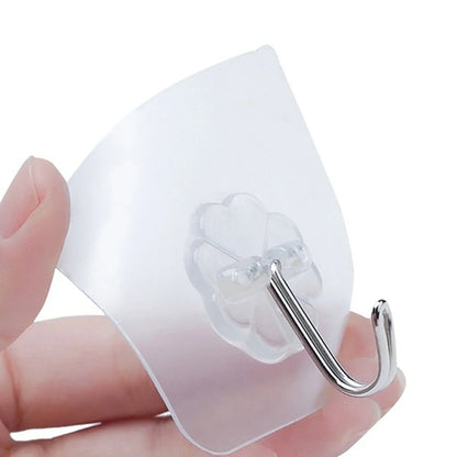 AM6702 Multipurpose Strong Small Stainless Steel Adhesive Wall Hooks 5pcs