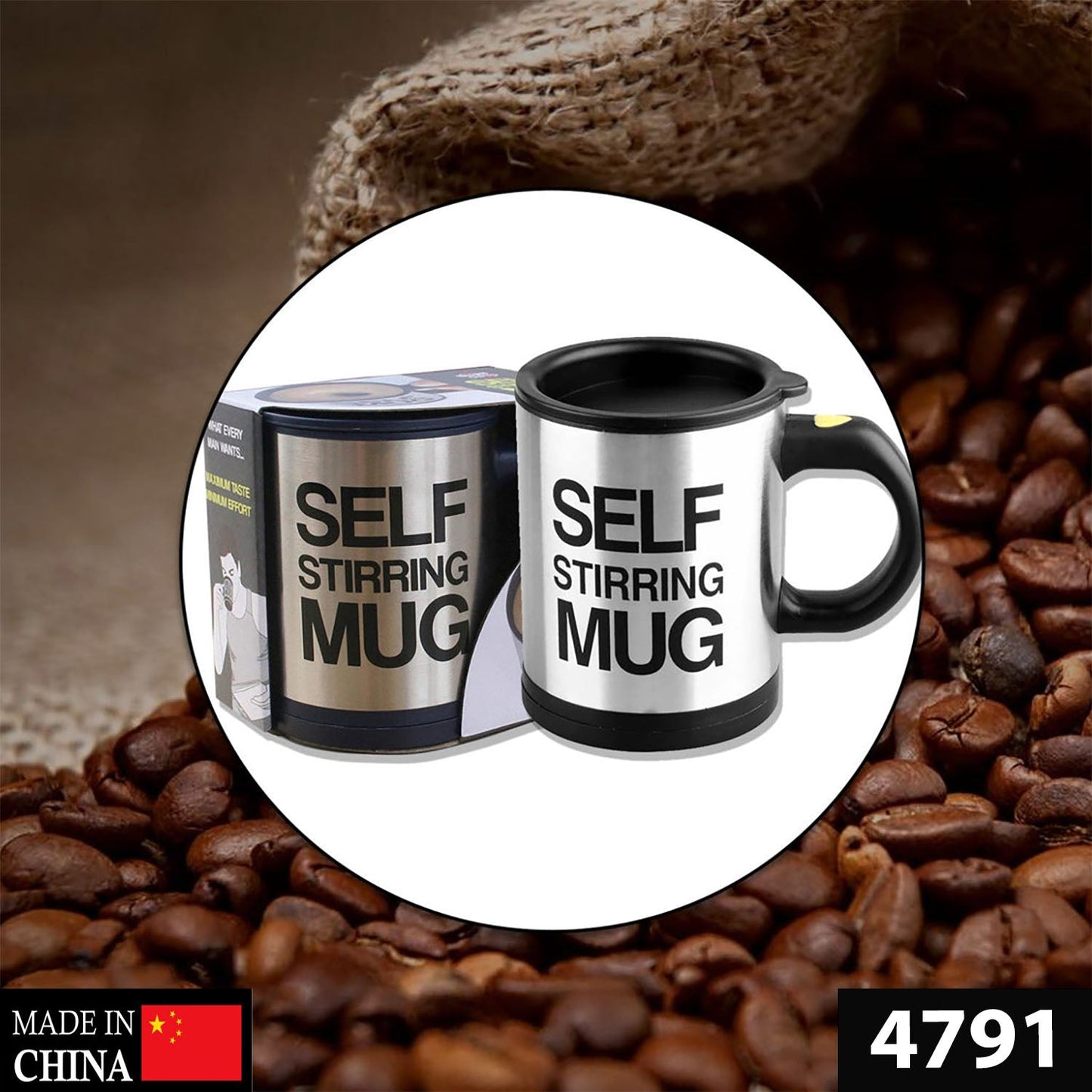 4791 Self Stirring Mug used in all kinds of household and official places for serving drinks, coffee and types of beverages etc.