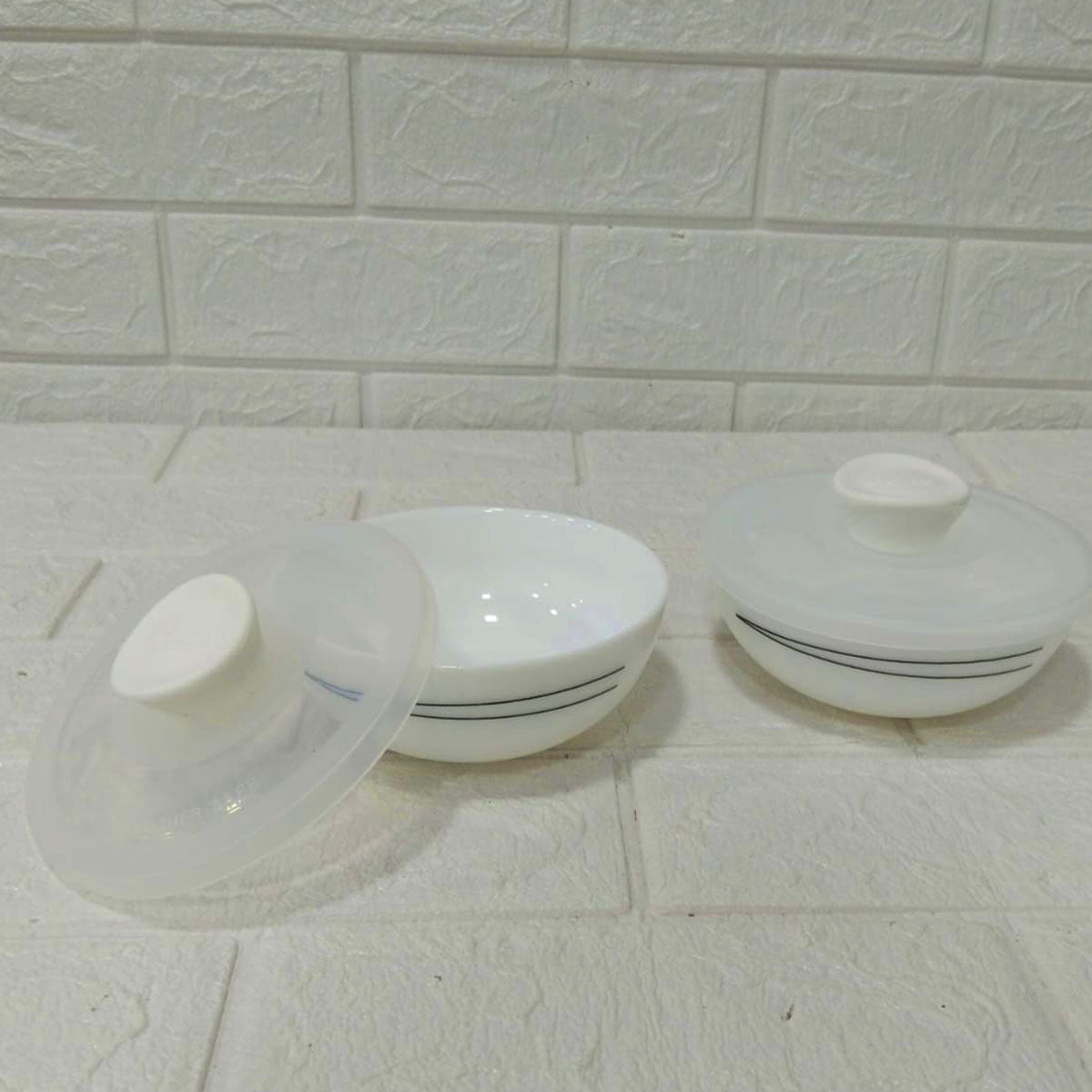 Di0206 Cello Small Mixing Bowl Set of 2pc with Lids - 500ml Each
