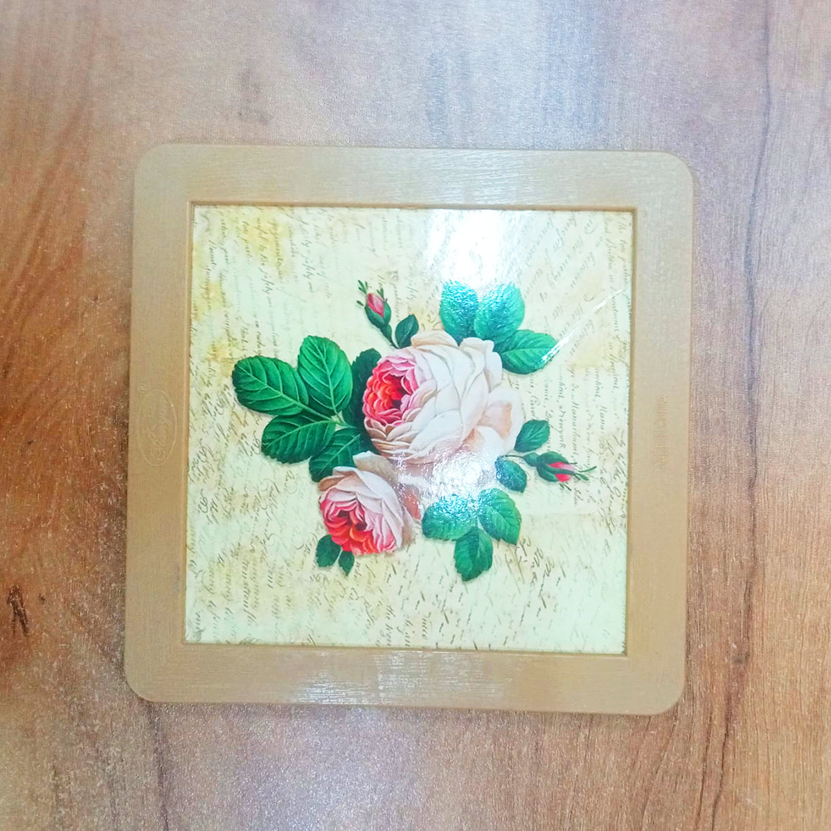 AM5727 Multi-Design Wooden Heat Insulation Place Mat Non-Slip Anti-Scalding Table Pad - (Pack of 1pc)