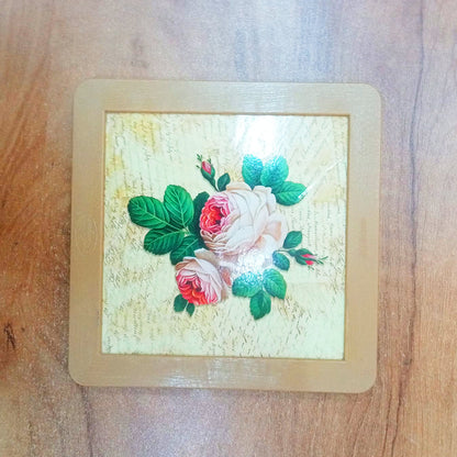 AM5727 Multi-Design Wooden Heat Insulation Place Mat Non-Slip Anti-Scalding Table Pad - (Pack of 1pc)