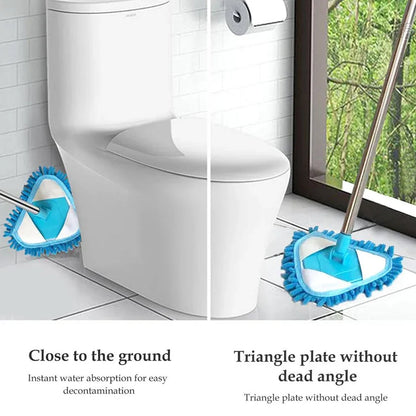 6001 Stainless Steel Road Adjustable Triangle Mop Used for Cleaning Dusty and Wet Floor Surfaces and Tiles