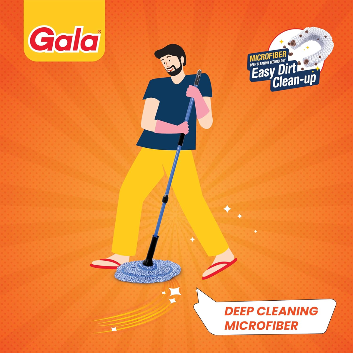 A06580 Gala Easy Twist N Mop Microfiber Refill