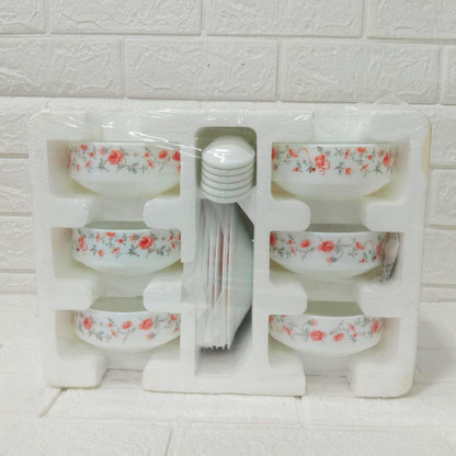 Di0228 Cello Soup Set 18-Piece Designer Crockery - Soup Bowls, Spoons & Plates