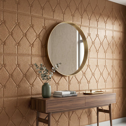 16035 Self Adhesive 3D Foam Wall Panel Cushion Wallpaper (1 Pc, Brown, 69x35 Cm)