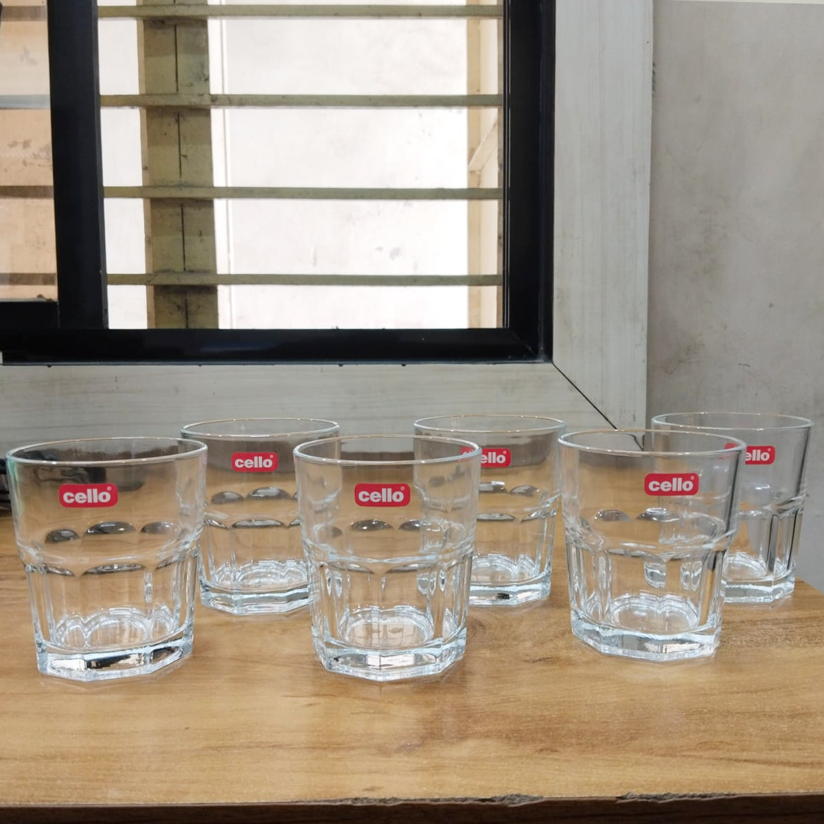 AM5698	cello bello rock Glass  tumbler 300ml -6pcs set