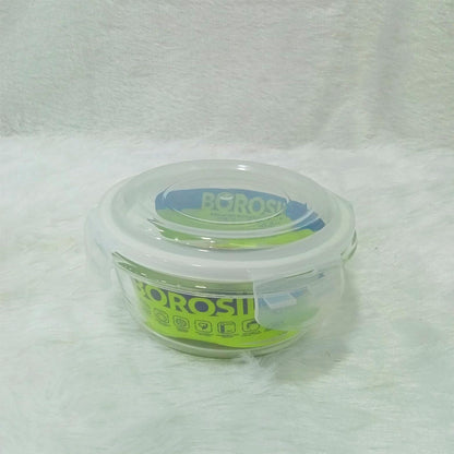 AM6196 Borosil Klip N Store Round Glass Container - 620 ml with Air Tight Lid