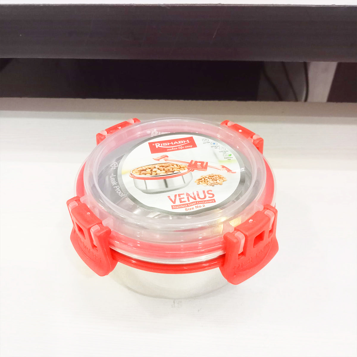 AM5657 Rishabh Venus-2 Size Air-Tight & Leak Proof Stainless Steel Container