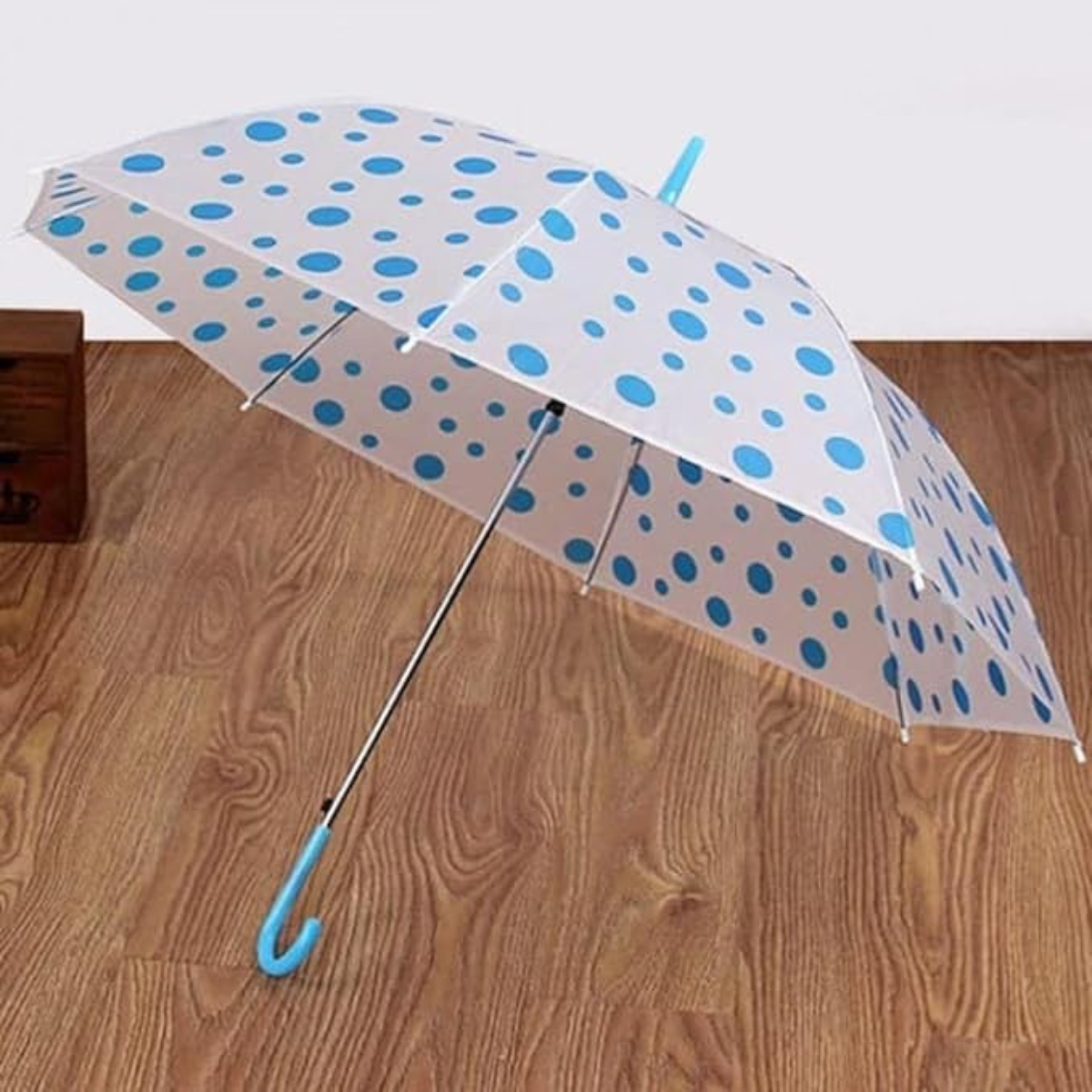 AM5494 Transparent Clear Polka-Dot Lightweight, Porable & Anti-UV Umbrella Multicolour 1 pc