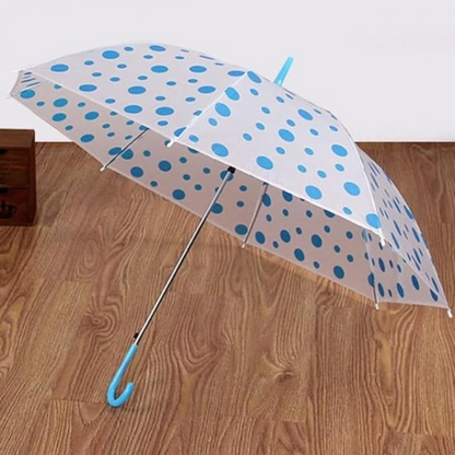 AM5494 Transparent Clear Polka-Dot Lightweight, Porable & Anti-UV Umbrella Multicolour 1 pc