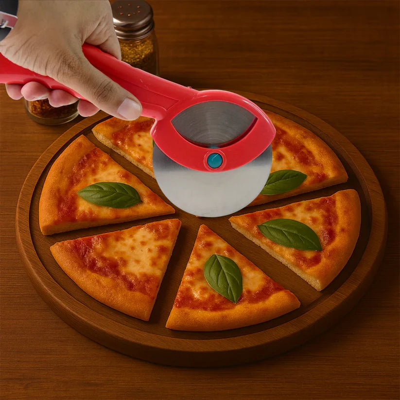 11705 Supermom Premium Stainless Steel Pizza Cutter with Ergonomic Handle (1 Pc)