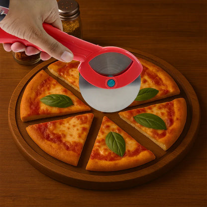 11705 Supermom Premium Stainless Steel Pizza Cutter with Ergonomic Handle (1 Pc)