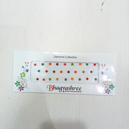 AM5635 Multi Design Stone Bindi Fancy Designer Bindi - Set of 1