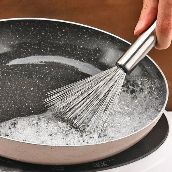 AM5436 multifuntion Steel Scrubbers for Cleaning brush, Steel Wool Scrubber with Handle