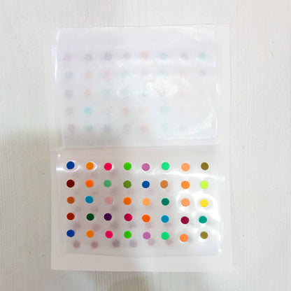 AM5636 Round Multicolor & Multi-Size Regular Bindi for Forhead - Set of 1