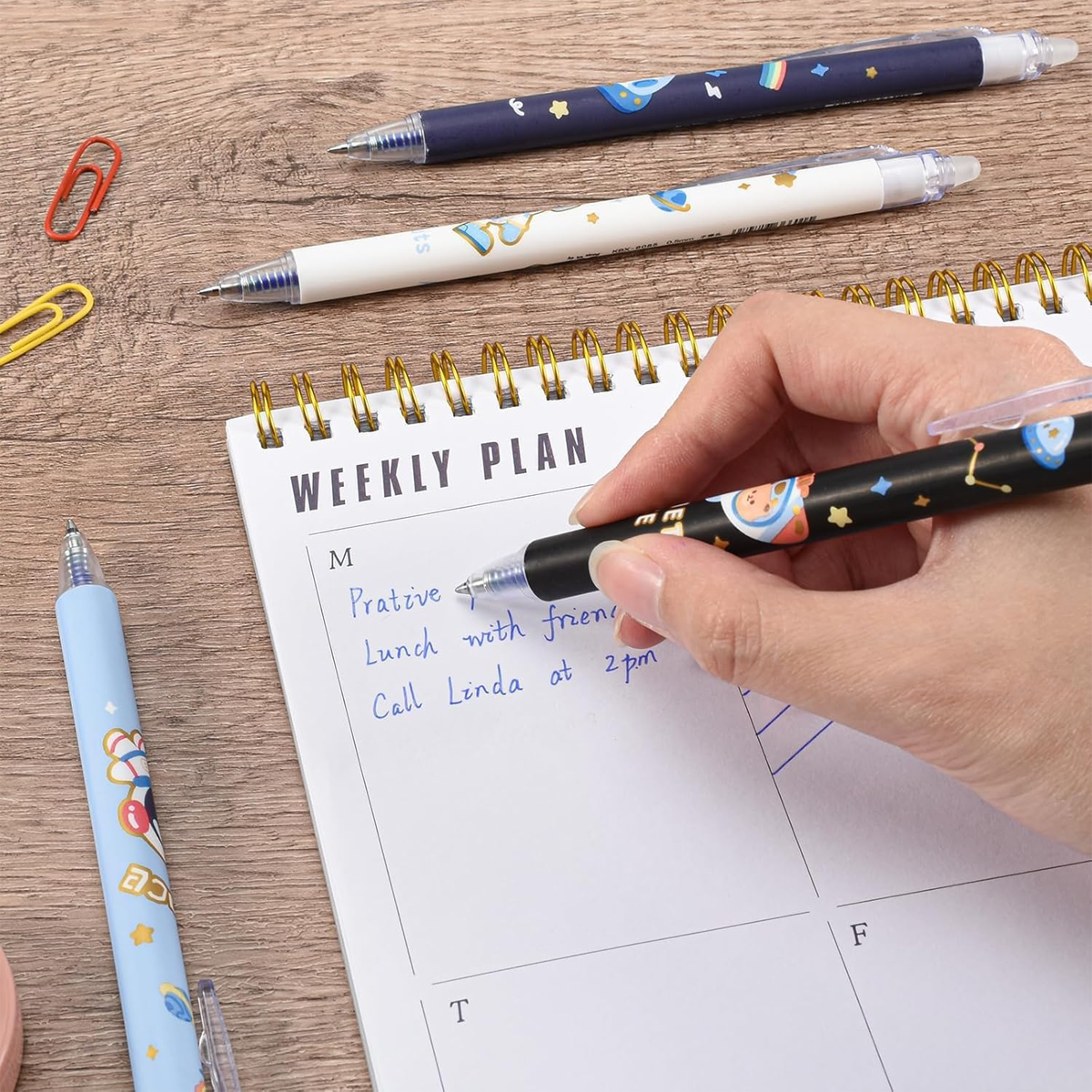 TM0150 Magical Space Astronaut Erasable Gel Pens - Pack of 12