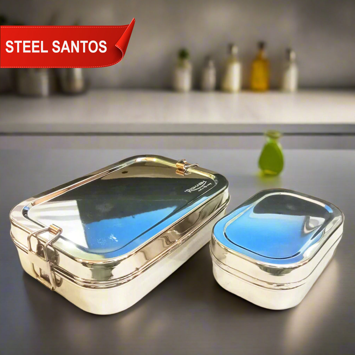 AM5650 Rishabh Stainless Steel (Santos) Lunchbox for School and Office