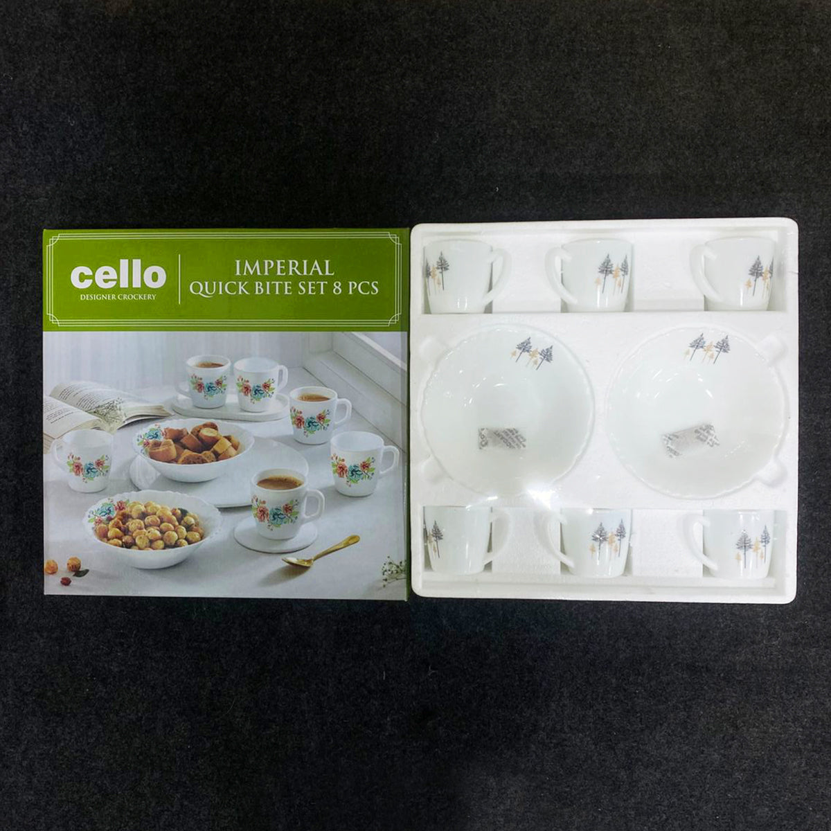 Di0234 Cello Crockery Imperial Quick Bite Set - 8 Piece