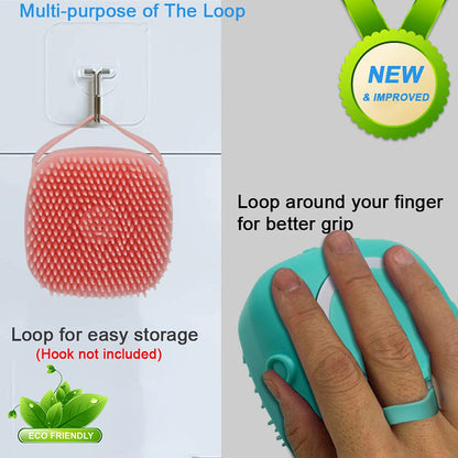 AM7476 Silicone Brush Body Scrubber with Soap Dispenser