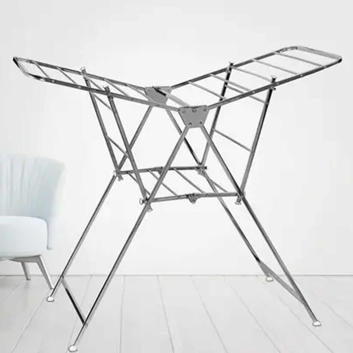 AM5612 NFDP Butterfly Single Stainless Steel Foldable Wing Style Cloth Dryer/Clothes Drying Stand