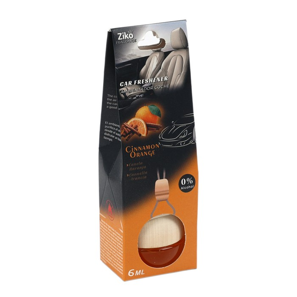 AM6333 Multi Flavor Hanging Car Air Freshener - 6 ML (Pack of 1)