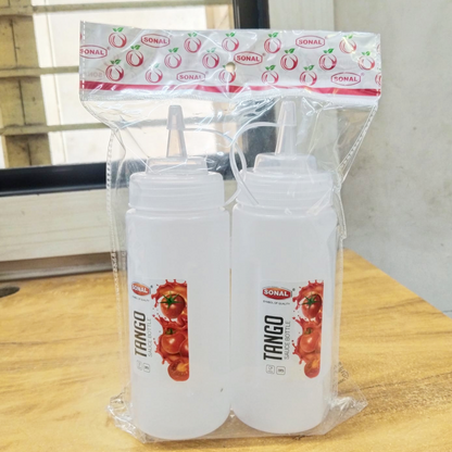 AM5724 Sonal Tango Sauce Squeeze Bottle (Small) - Pack of 2 pcs - For Chatni, Vinegar, Oil, Dispenser Bottles