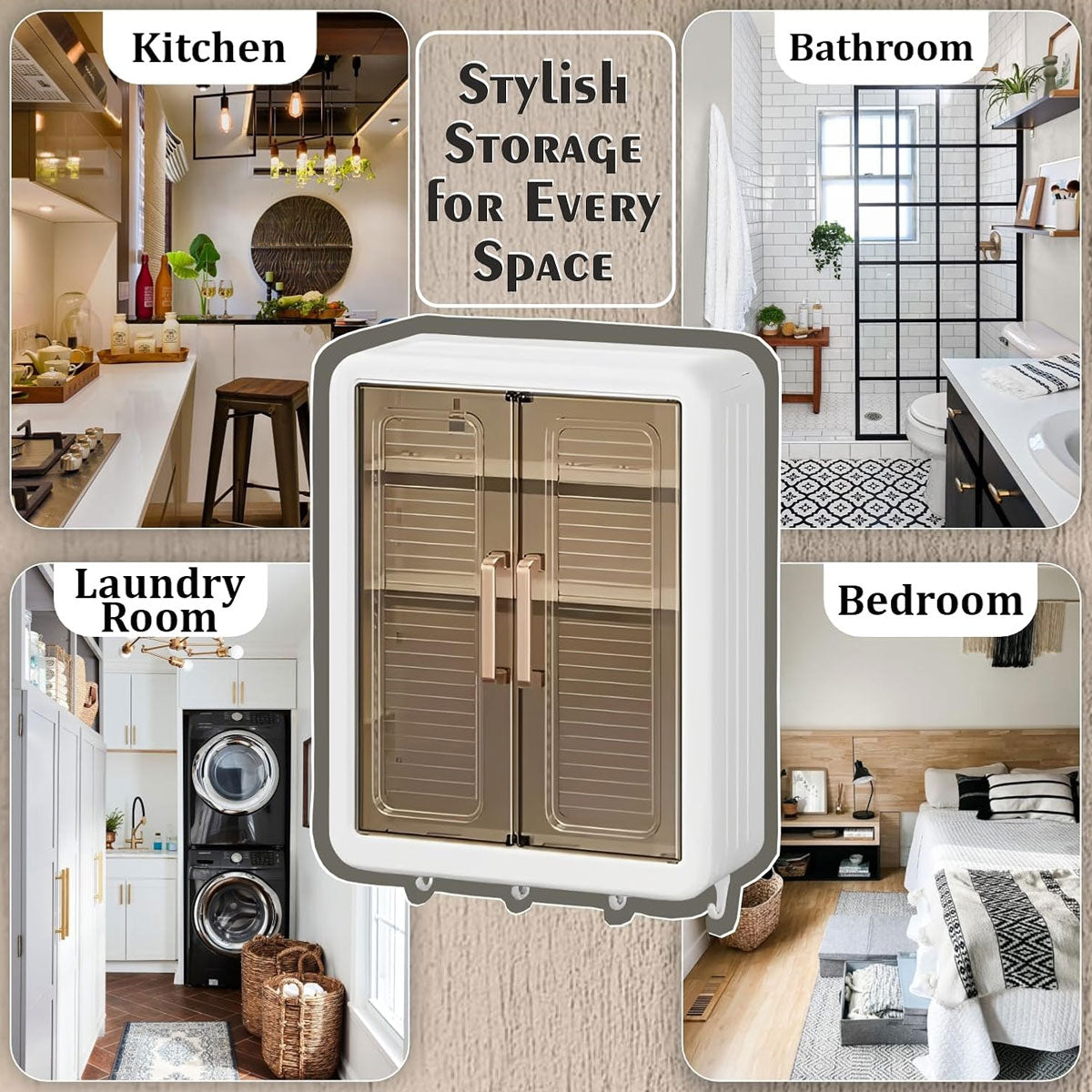 AM6489 Wall-Mounted Multipurpose Storage Cabinet - (Pack of 1)