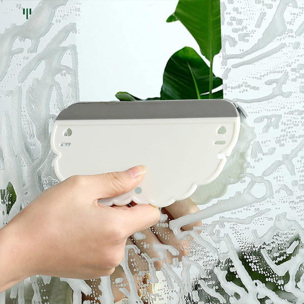 AM5009 2 Pcs Small Squeegees, Silicone Wiper, Small Squeegee for Glass Doors, Mirror Wiper and Kitchen Countertop Sink, Home, Window Cleaning, Bathroom Shower, Car, Floor, Etc