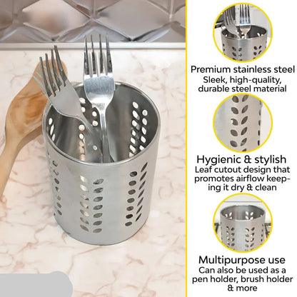 AM3580 SS Multipurpose Round Spoon Stand 11cm