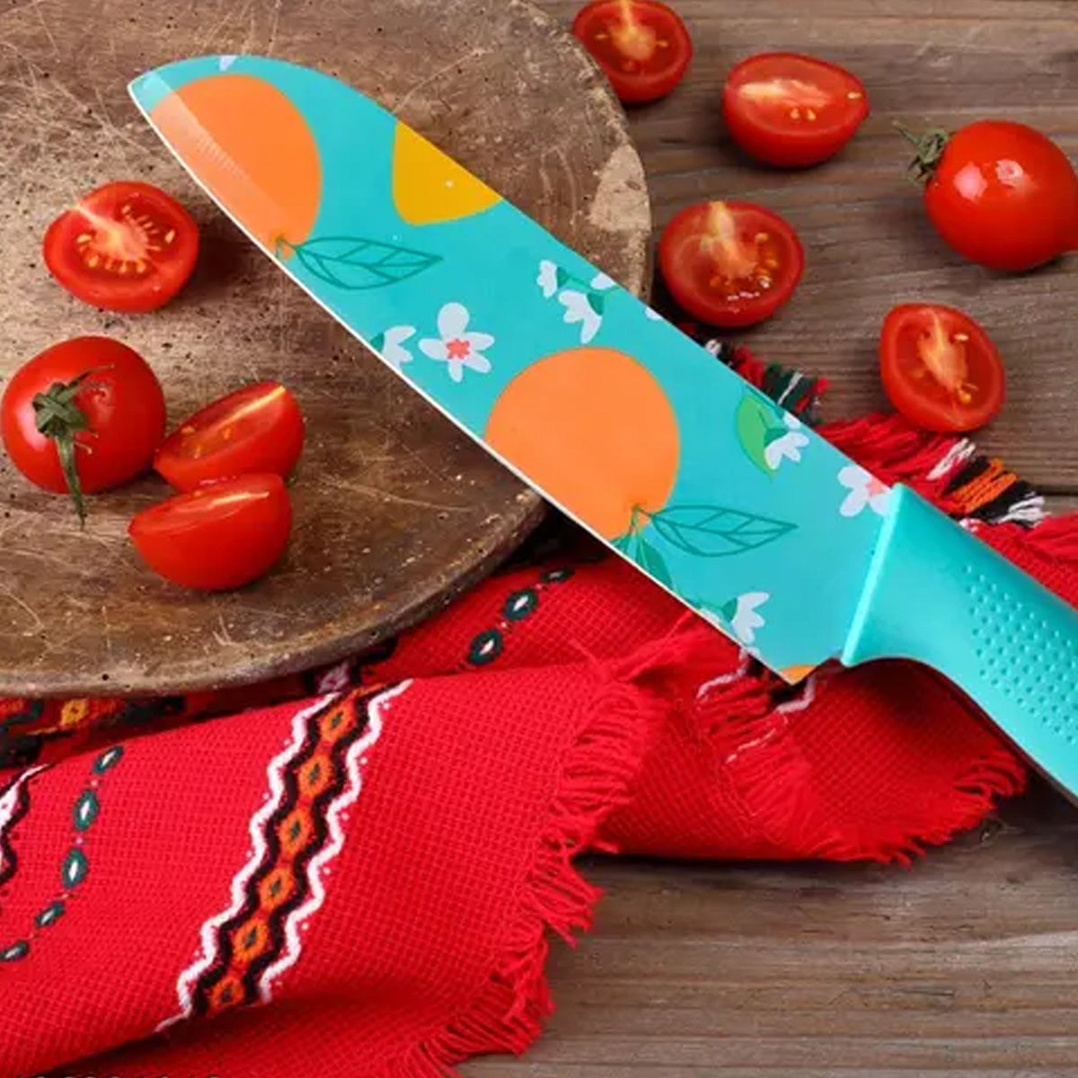 AM5668 Stainless Steel Medium Knife Color Printed , Chef's & Cleaver Kitchen Knife
