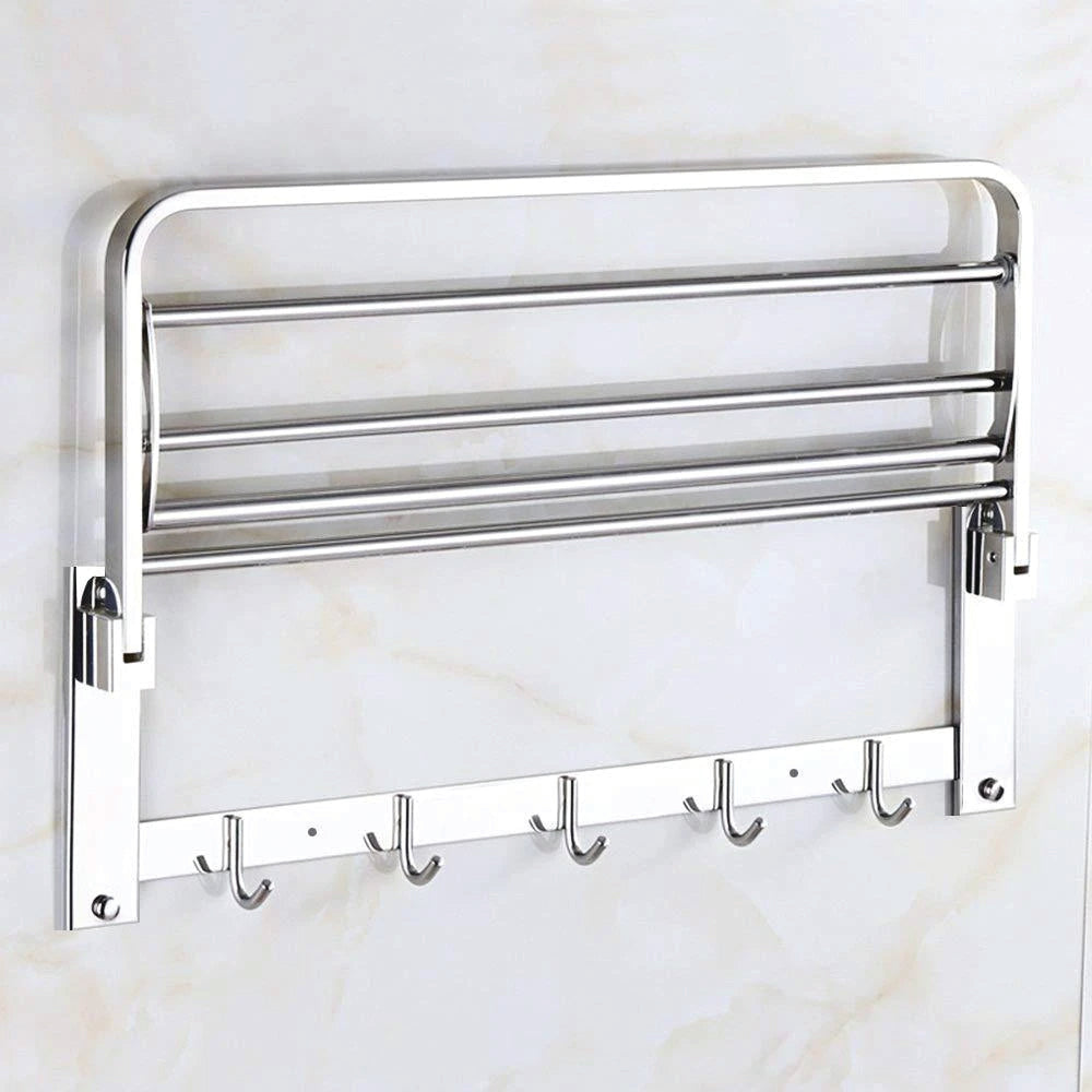 0314 Bathroom Accessories Stainless Steel Folding Towel Rack [24 inch]