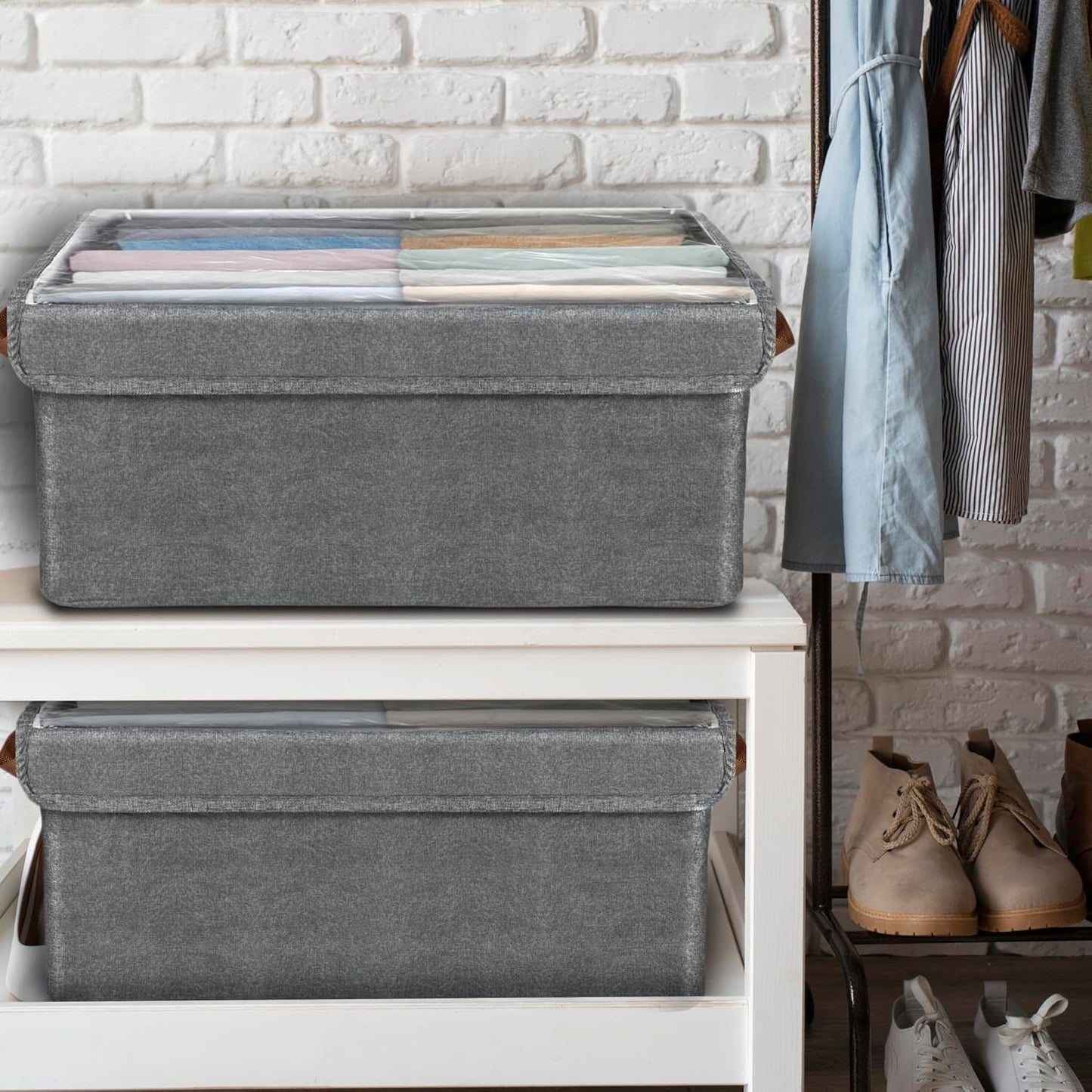 3528 Foldable Storage Baskets with Handles