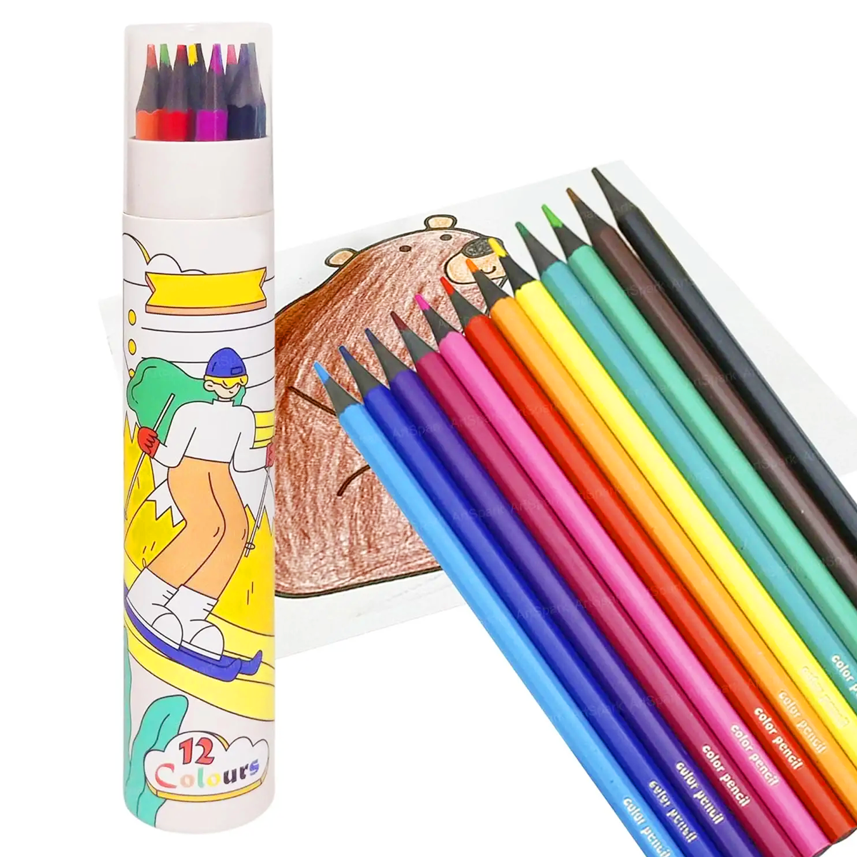 AM6317 12 Pcs Coloring Pencils Set - Color Pencil for Kids