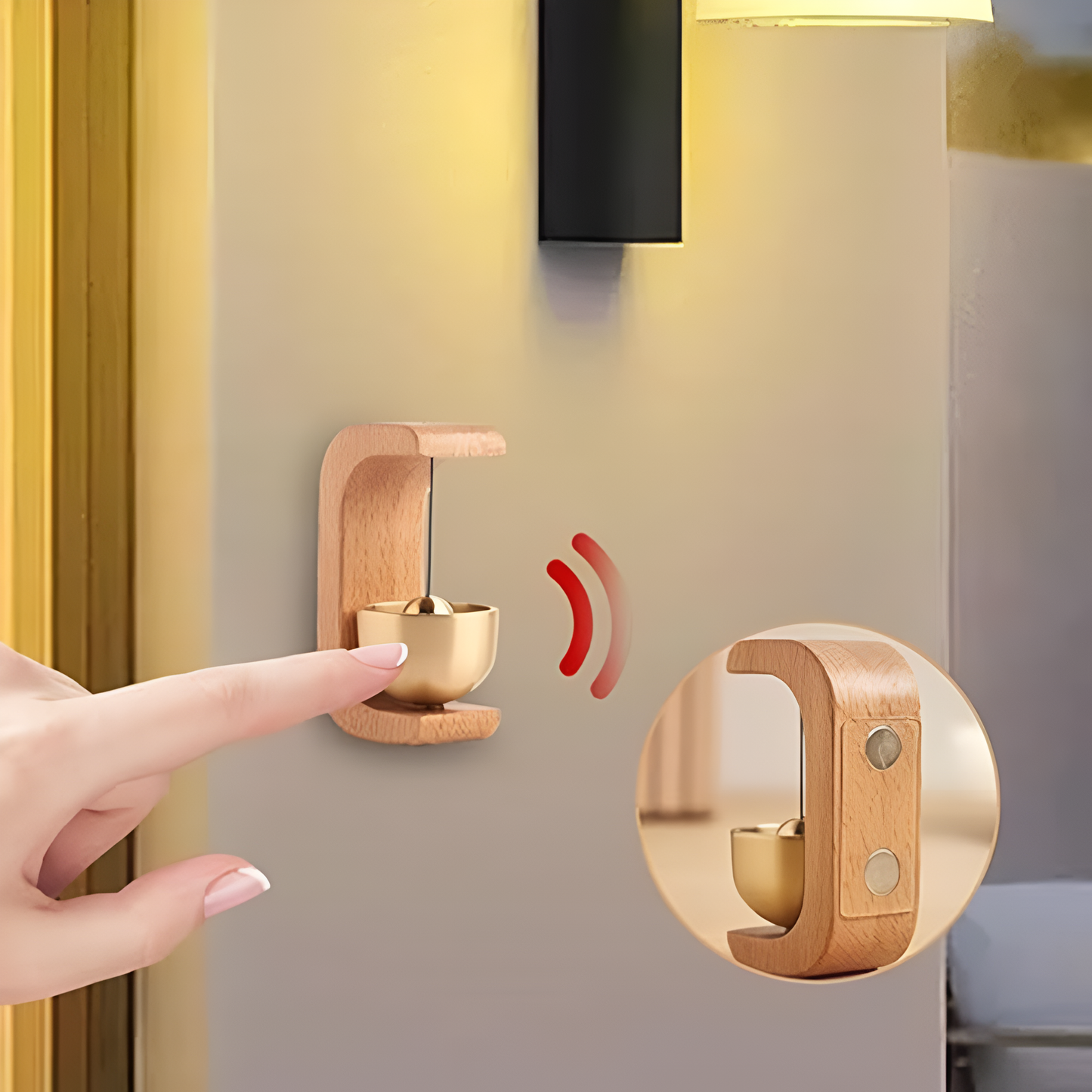 AM6985 Magnetic Wood Doorbell Chime