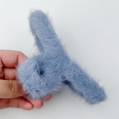 AM1086 Fur Hair Clip Butterfly