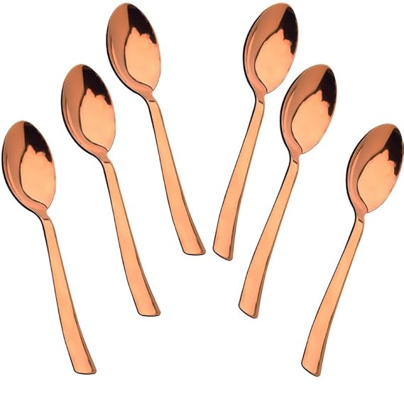 AM2368 Lion Stainless Steel Luxury Noble Gold Baby Spoon 6Pcs