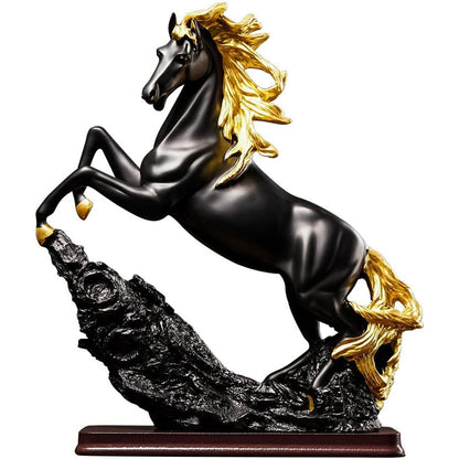 AM5933 Luxury Rearing Horse Sculpture – Decorative Showpiece for Home & Office