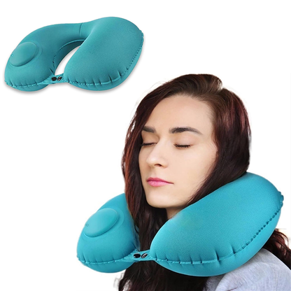 AM5487 Travel Pillow Backpack Neck Manual Press Automatic Inflatable Pillow Care Head Cervical Waist Office Rest Travel Camping