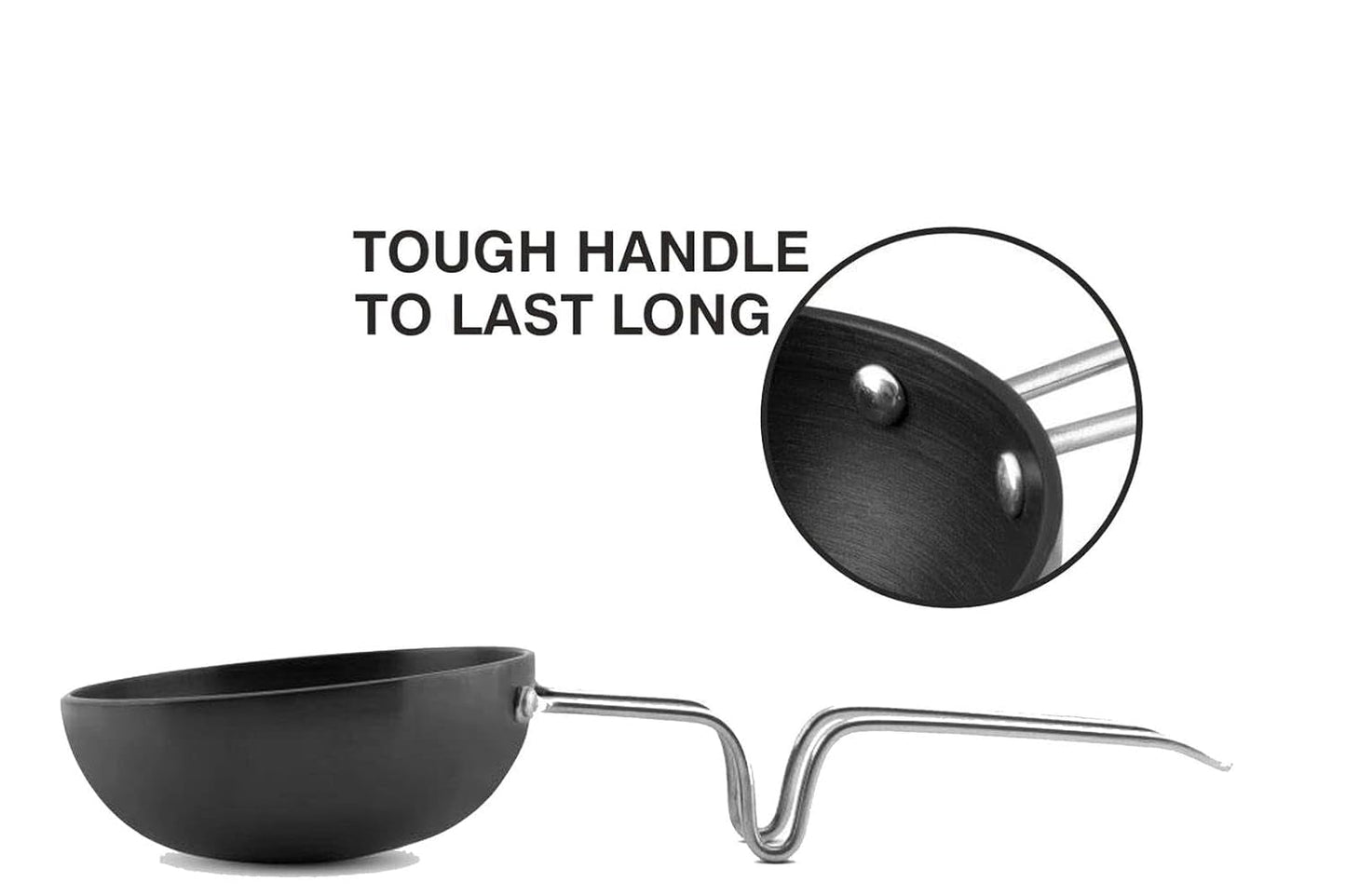 AM3581 SS Tadka Pan Gas StoveTop Compatible For Kitchen Size 10cm