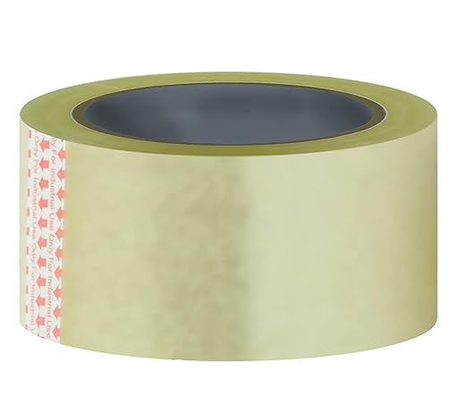 AM0292 (PACK OF 1) Clear Packing Tape 2 inch (Transparent ) - 48mm / 2" Width - BOPP Industrial Packaging Tape